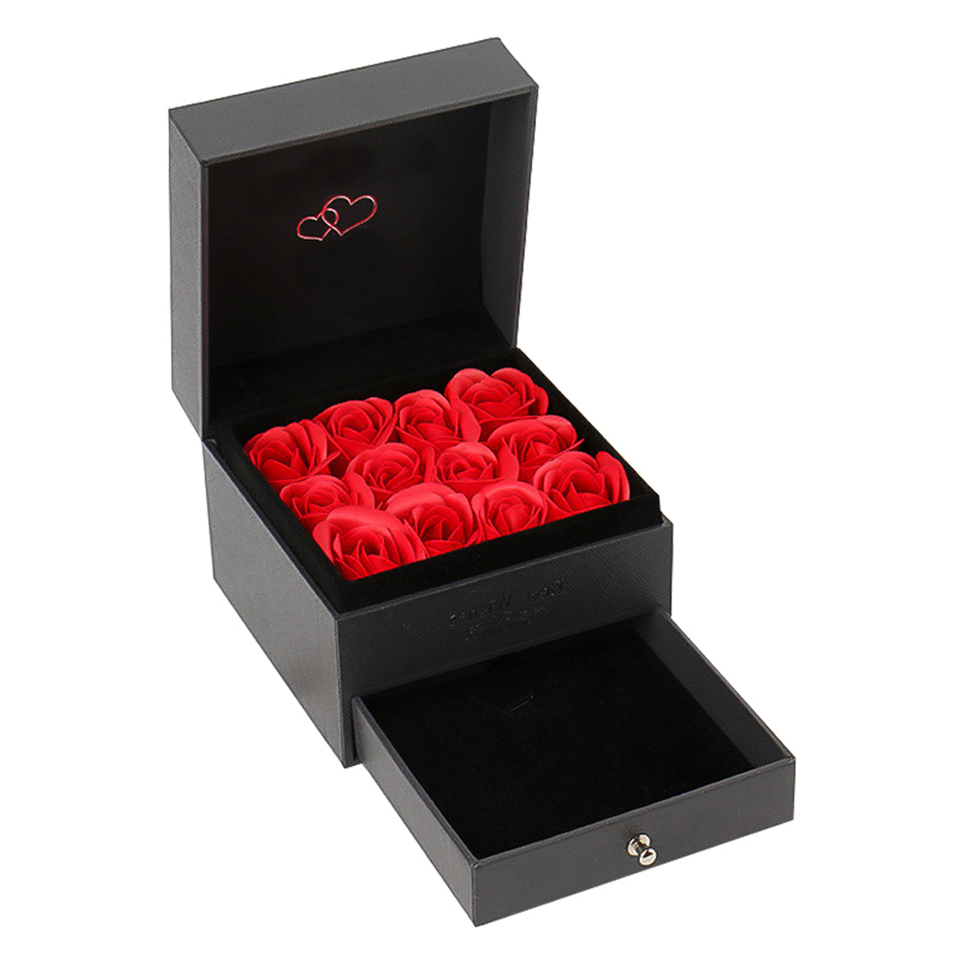 Caixa de presente com 10 rosas reais 🌹
